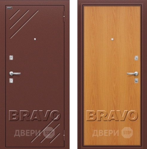Входная металлическая Дверь Bravo Оптим Стандарт Миланский Орех в Люберцах