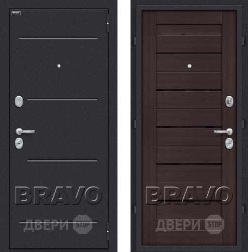 Дверь Bravo Оптим Техно Венге в Люберцах
