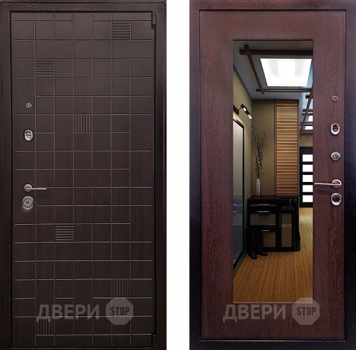 Дверь Ратибор Силуэт зеркало 3К Венге капучино в Люберцах