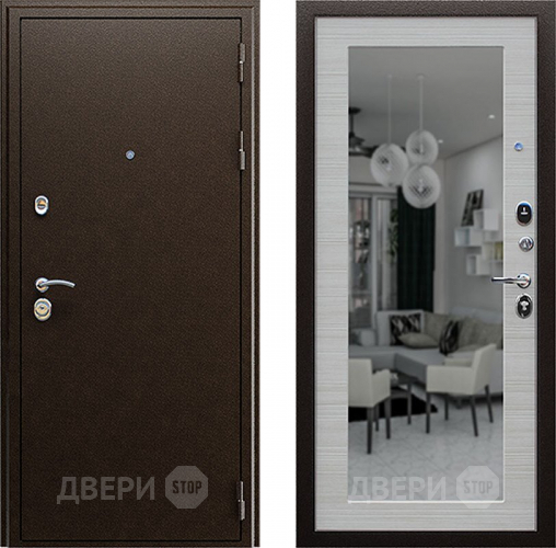 Дверь АСД Спартак с зеркалом Акация светлая в Люберцах