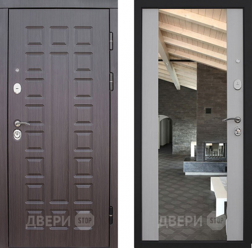 Дверь S01 2К Зеркало Лиственница белая в Люберцах