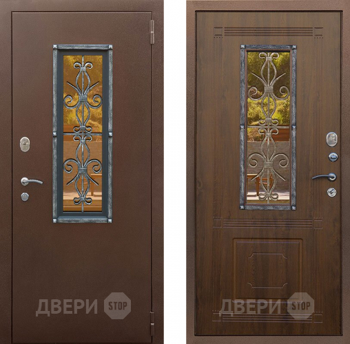 Входная металлическая Дверь Снедо Плющ Винорит  Грецкий орех  в Люберцах