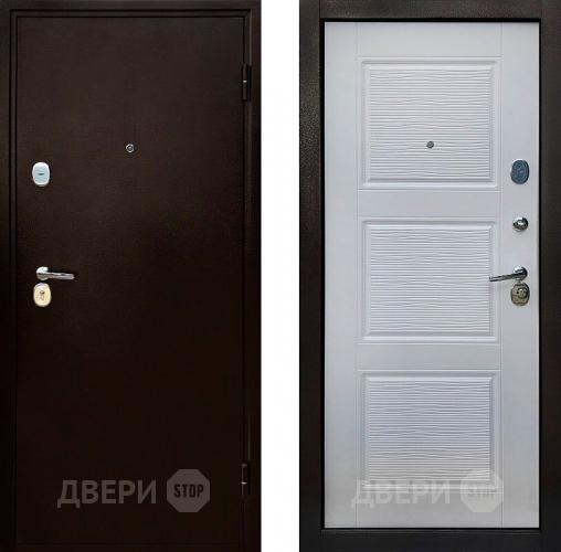 Входная металлическая Дверь СТОП Авангард 3К Беленый Дуб в Люберцах