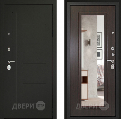 Дверь (Дверной Континент) Сити - Z 3К с зеркалом Венге в Люберцах