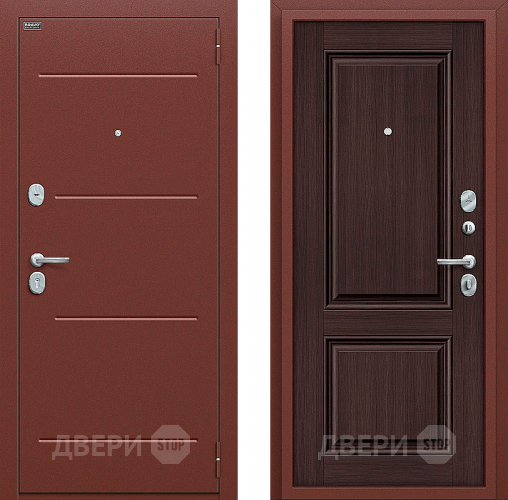 Входная металлическая Дверь Bravo Оптим Стиль Wenge Veralinga в Люберцах
