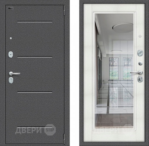 Дверь Bravo Porta S-2 104/П61 с зеркалом Бьянко в Люберцах
