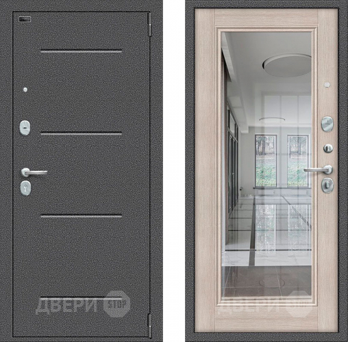 Дверь Bravo Porta S-2 104/П61 с зеркалом Капучино в Люберцах