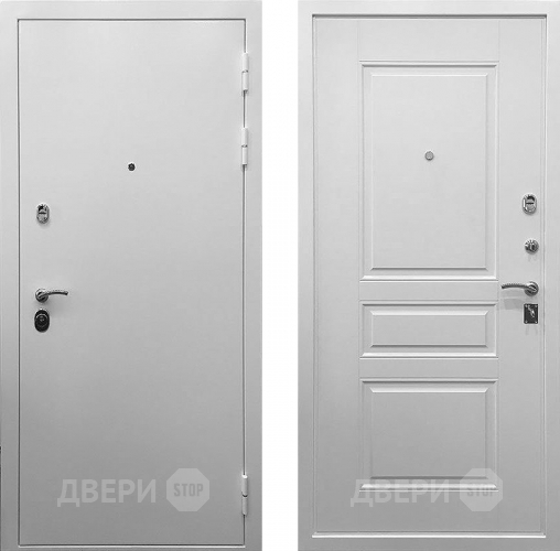 Входная металлическая Дверь Ратибор Бланко 3К Белый матовый в Люберцах