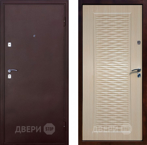 Входная металлическая Дверь СТОП Волна Беленый дуб в Люберцах