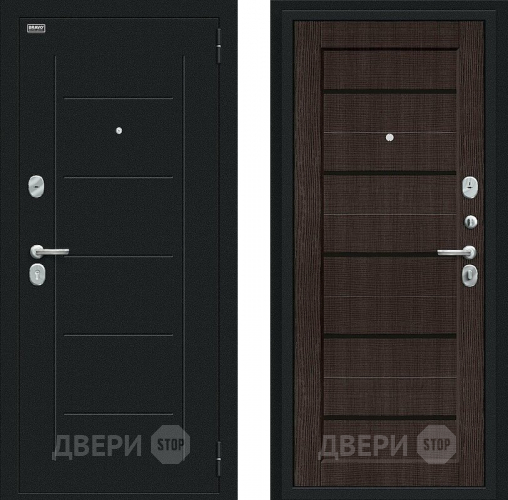 Дверь Bravo Борн Букле черное/Wenge Veralinga в Люберцах