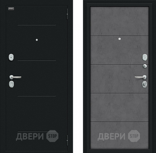 Дверь Bravo Граффити-1 Букле черное/Slate Art в Люберцах