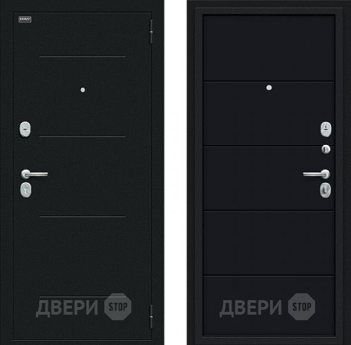 Дверь Bravo Граффити-1 Букле черное/Total Black в Люберцах