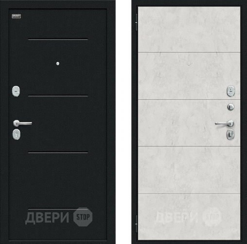 Входная металлическая Дверь внутреннего открывания Bravo Граффити-1 Инсайд Букле черное/Look Art в Люберцах