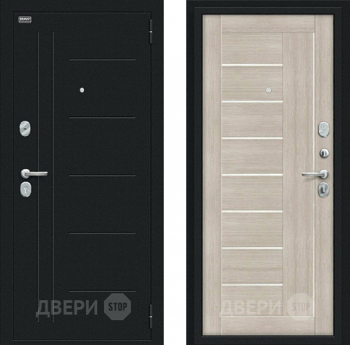 Входная металлическая Дверь Bravo Проф Букле черное/Cappuccino Veralinga в Люберцах