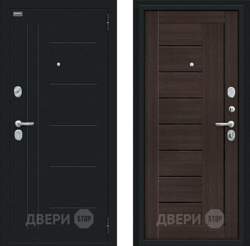 Дверь Bravo Проф Букле черное/Wenge Veralinga в Люберцах