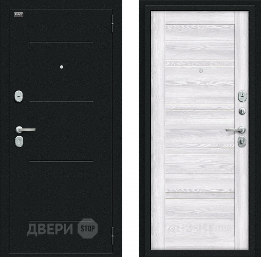Дверь Bravo Сити Kale Букле черное/Riviera Ice в Люберцах