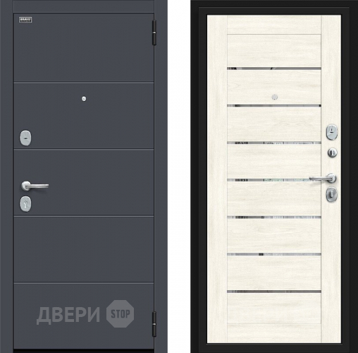 Входная металлическая Дверь Bravo Прайд Kale Graphite Pro/Nordic Oak в Люберцах