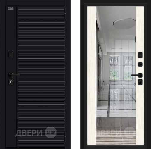 Дверь Bravo Лайнер-3 Total Black/Nordic Oak в Люберцах