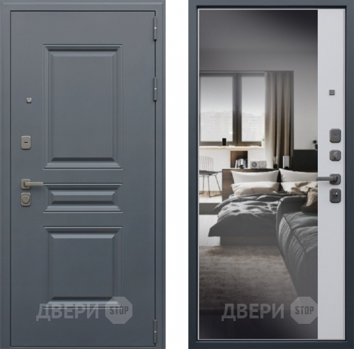 Входная металлическая Дверь АСД Барселона с зеркалом в Люберцах