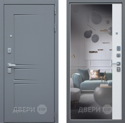 Входная металлическая Дверь АСД Челси с зеркалом в Люберцах
