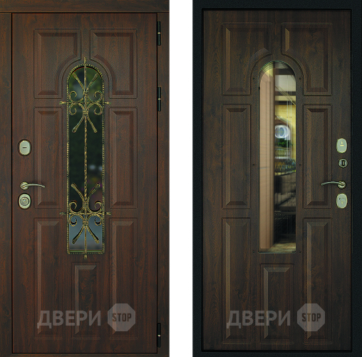 Входная металлическая Дверь Дверной Континент Лион ТЕРМО Темный орех в Люберцах