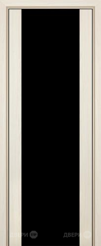 Межкомнатная дверь ProfilDoors 8X эш вайт мелинга (черный триплекс) в Люберцах