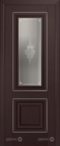 Межкомнатная дверь ProfilDoors 28U темно-коричневый (матовое, кристалл с узором) в Люберцах