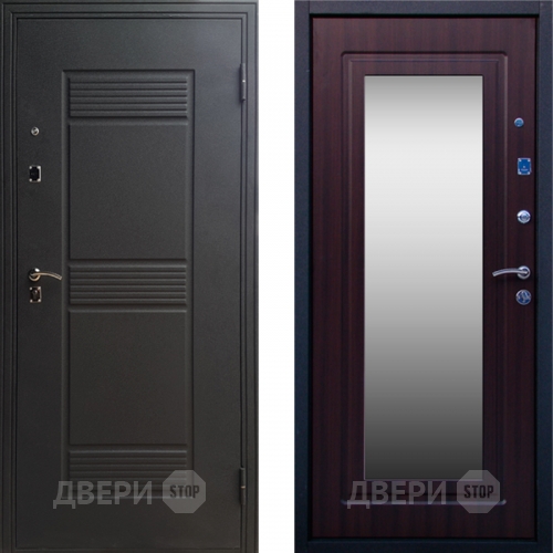 Входная металлическая Дверь СТОП ЗЕРКАЛО Венге в Люберцах