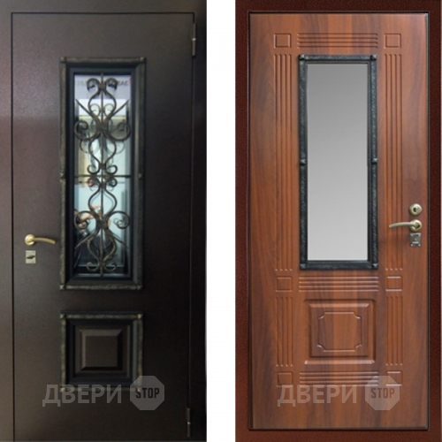 Дверь с ковкой и стеклом в Люберцах