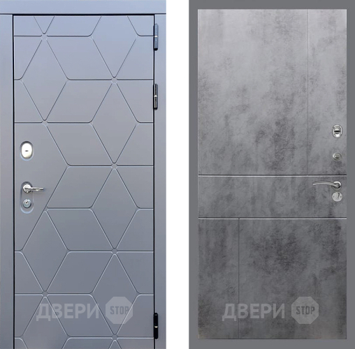 Входная металлическая Дверь Стоп КОСМО ФЛ-290 Бетон темный в Люберцах