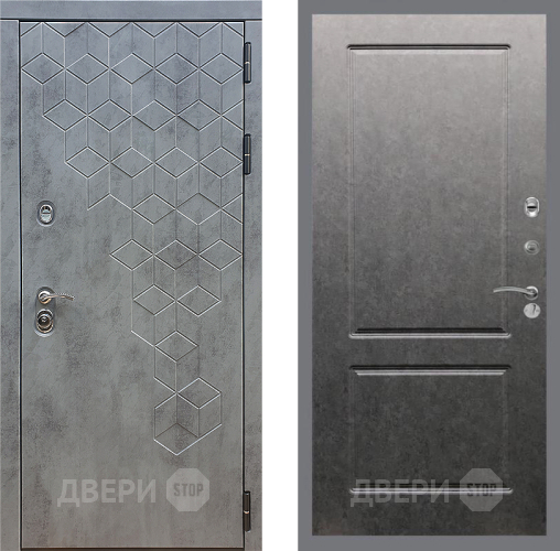 Дверь Стоп БЕТОН ФЛ-117 Штукатурка графит в Люберцах