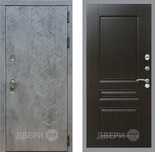 Входная металлическая Дверь Стоп БЕТОН ФЛ-243 Венге в Люберцах