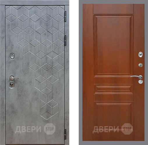 Входная металлическая Дверь Стоп БЕТОН ФЛ-243 Итальянский орех в Люберцах