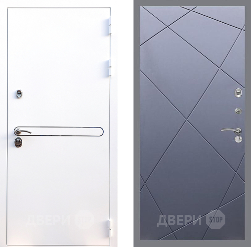 Входная металлическая Дверь Стоп Лайн Вайт ФЛ-291 Силк титан в Люберцах