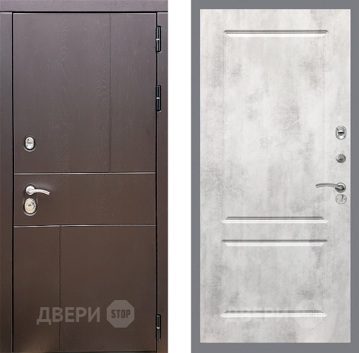 Входная металлическая Дверь Стоп УРБАН ФЛ-117 Бетон светлый в Люберцах