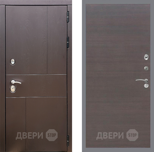 Входная металлическая Дверь Стоп УРБАН Гладкая венге поперечный в Люберцах