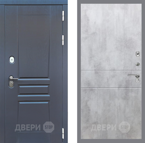 Входная металлическая Дверь Стоп ПЛАТИНУМ ФЛ-290 Бетон светлый в Люберцах