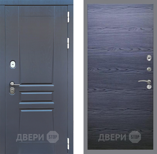 Дверь Стоп ПЛАТИНУМ Гладкая Дуб тангенальный черный в Люберцах