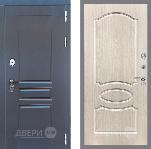 Входная металлическая Дверь Стоп ПЛАТИНУМ ФЛ-128 Беленый дуб в Люберцах
