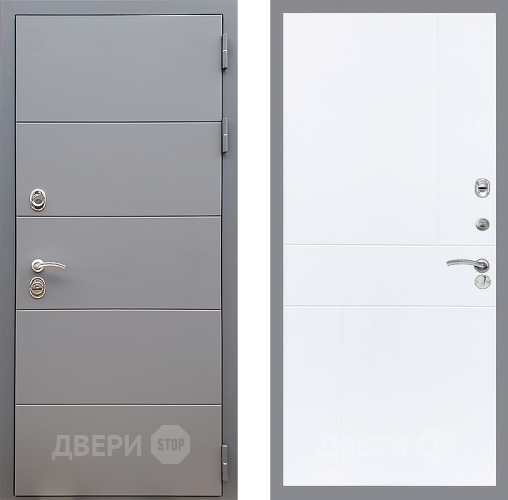 Дверь Стоп АРТ ГРАФИТ ФЛ-290 Силк Сноу в Люберцах