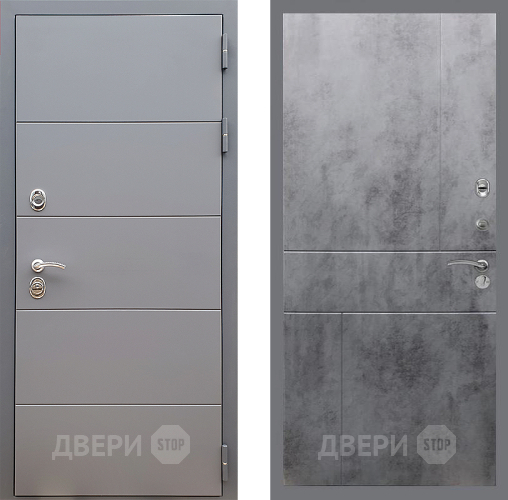 Входная металлическая Дверь Стоп АРТ ГРАФИТ ФЛ-290 Бетон темный в Люберцах