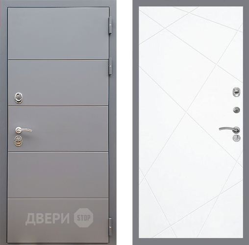 Дверь Стоп АРТ ГРАФИТ ФЛ-291 Силк Сноу в Люберцах