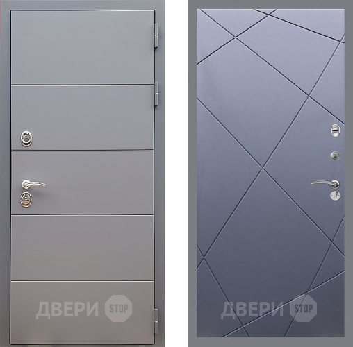 Входная металлическая Дверь Стоп АРТ ГРАФИТ ФЛ-291 Силк титан в Люберцах