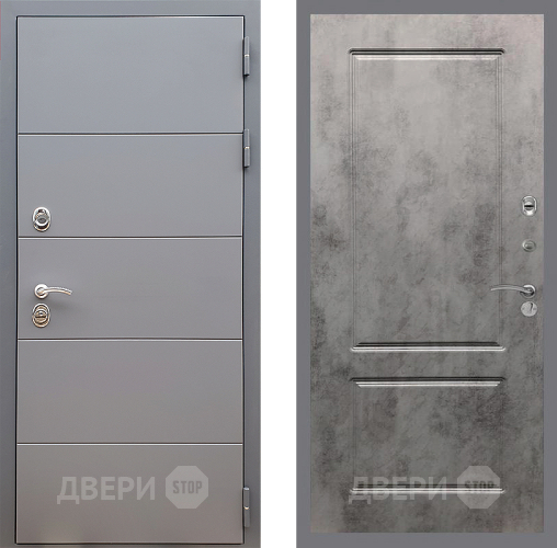 Дверь Стоп АРТ ГРАФИТ ФЛ-117 Бетон темный в Люберцах