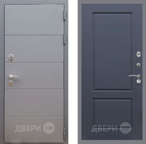 Входная металлическая Дверь Стоп АРТ ГРАФИТ ФЛ-117 Силк титан в Люберцах