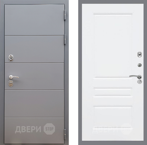 Дверь Стоп АРТ ГРАФИТ ФЛ-243 Силк Сноу в Люберцах