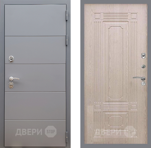 Входная металлическая Дверь Стоп АРТ ГРАФИТ ФЛ-2 Беленый дуб в Люберцах