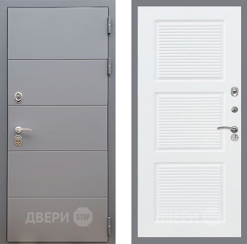 Дверь Стоп АРТ ГРАФИТ ФЛ-1 Силк Сноу в Люберцах
