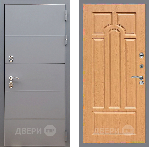 Входная металлическая Дверь Стоп АРТ ГРАФИТ ФЛ-58 Дуб в Люберцах