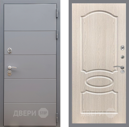 Дверь Стоп АРТ ГРАФИТ ФЛ-128 Беленый дуб в Люберцах